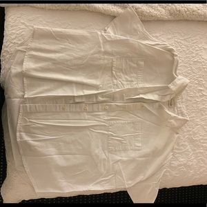 White madewell button down collared shirt